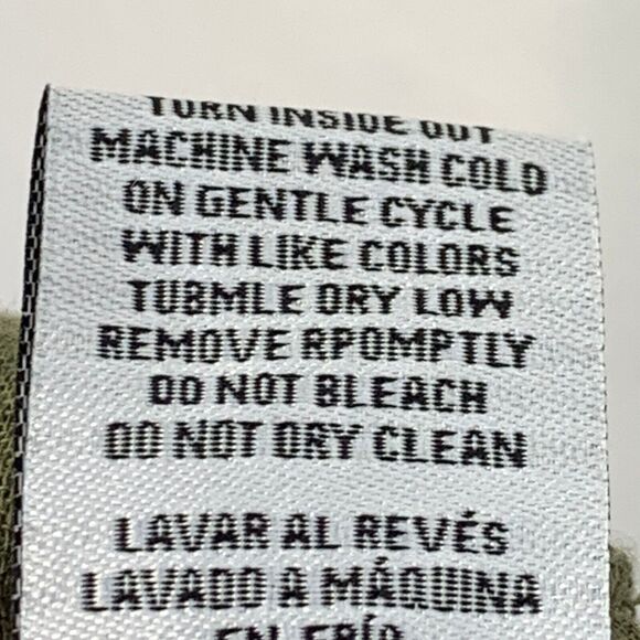 One 5 One Wide Leg Pants Women Small Green Straight Leg Elastic Waist Cotton - Picture 8 of 11